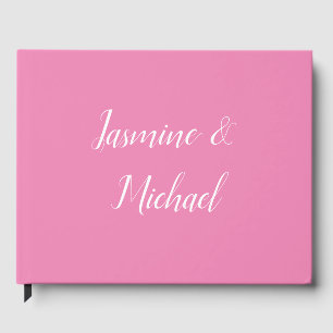 Professional Modern Minimalist Pink Colour Guest Book