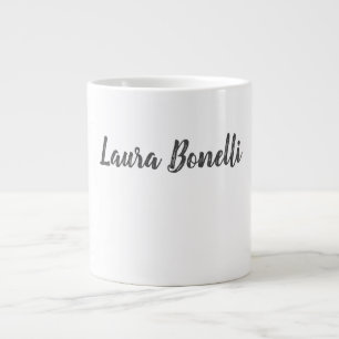 Professional Modern Minimalist Plain Add Name Large Coffee Mug
