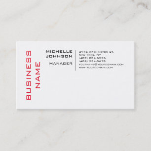 Professional Modern Minimalist Plain Business Card