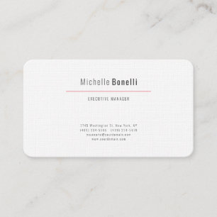 Professional Modern Minimalist Plain Business Card