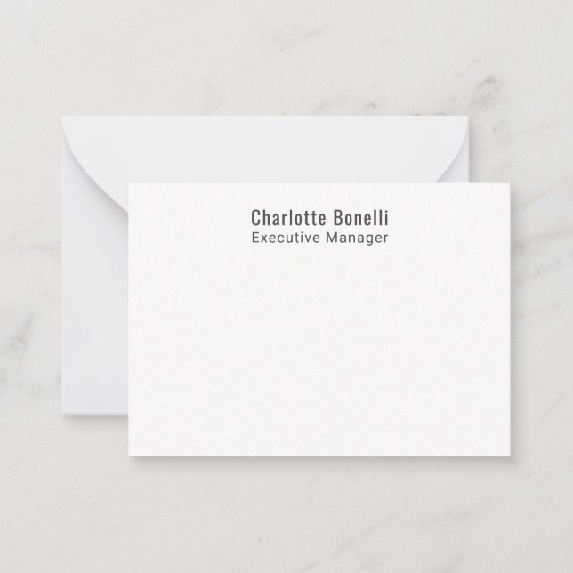 Professional Modern Minimalist Plain  Card (Front)