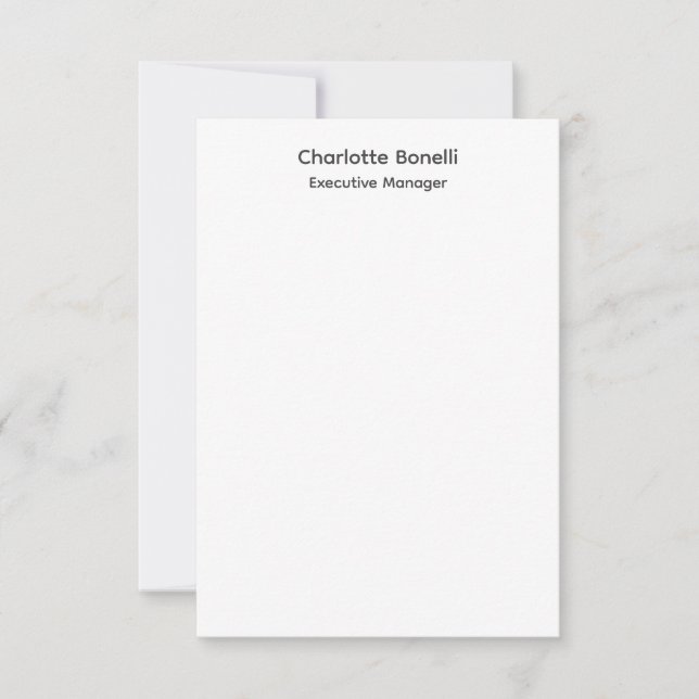 Professional Modern Minimalist Plain Card (Front)