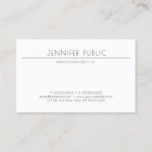 Professional Modern Minimalist Plain Elegant Business Card