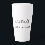 Professional Modern Minimalist Plain Latte Mug<br><div class="desc">Ekegant Trendy Templates For All Personal Needs.</div>
