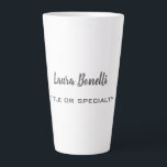 Professional Modern Minimalist Plain Latte Mug<br><div class="desc">Ekegant Trendy Templates For All Personal Needs.</div>