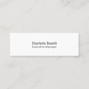 Professional Modern Minimalist Plain  Mini Business Card