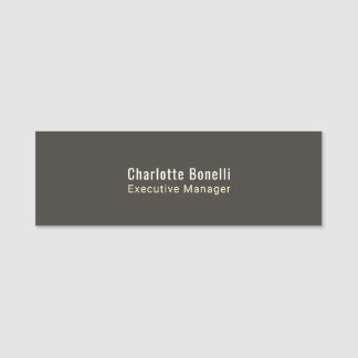Professional Modern Minimalist Plain Name Tag