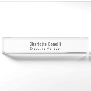 Professional Modern Minimalist Plain Nameplate