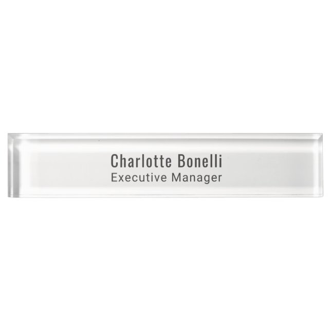 Professional Modern Minimalist Plain  Nameplate (Front)