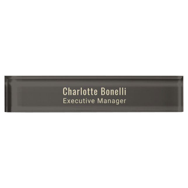 Professional Modern Minimalist Plain  Nameplate (Front)
