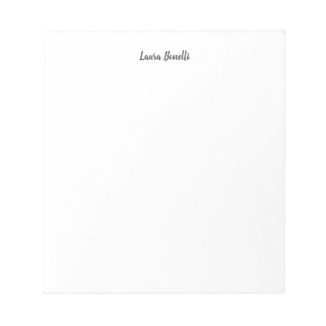 Professional Modern Minimalist Plain Notepad (Front)