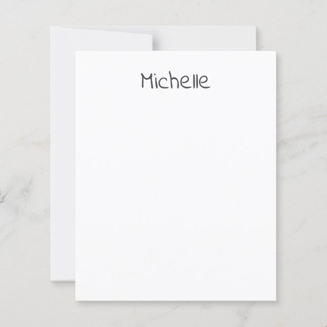 Professional Modern Minimalist Plain Own Name (Front)