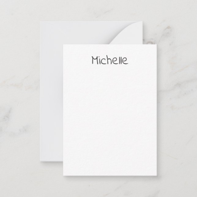 Professional Modern Minimalist Plain Own Name Card (Front)