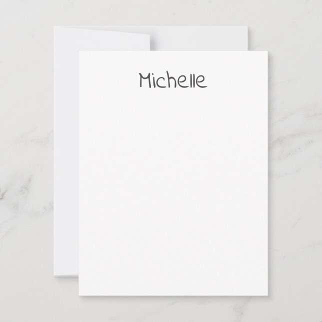 Professional Modern Minimalist Plain Own Name Card (Front)