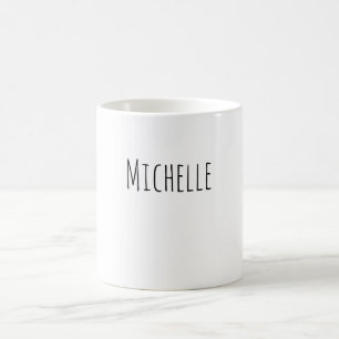 Professional Modern Minimalist Plain Own Name Coffee Mug