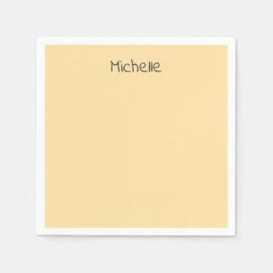 Professional Modern Minimalist Plain Own Name Napkin