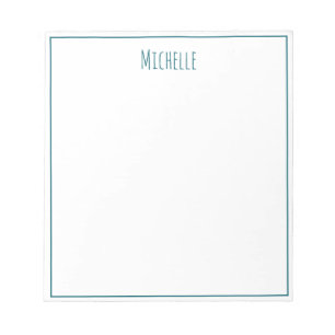 Professional Modern Minimalist Plain Own Name Notepad