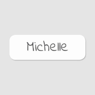 Professional Modern Minimalist Plain Own Name Tag
