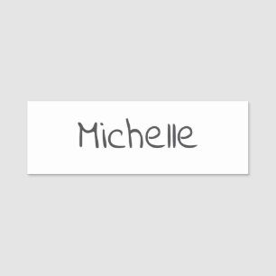 Professional Modern Minimalist Plain Own Name Tag
