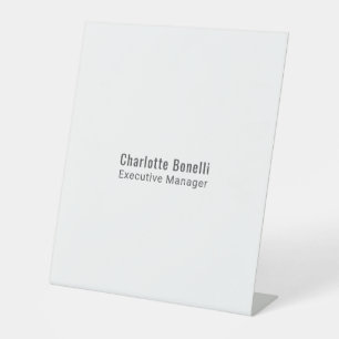 Professional Modern Minimalist Plain Pedestal Sign