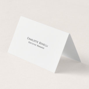 Professional Modern Minimalist Plain Round Corner Business Card