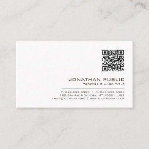 Professional Modern Minimalist QR Code Business Business Card