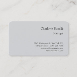Professional Modern Minimalist Silk Light Grey Business Card