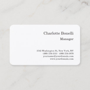 Professional Modern Minimalist Silk White Blue Business Card