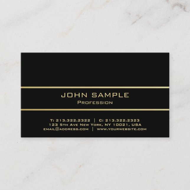Professional Modern Minimalist Simple Design Business Card (Front)