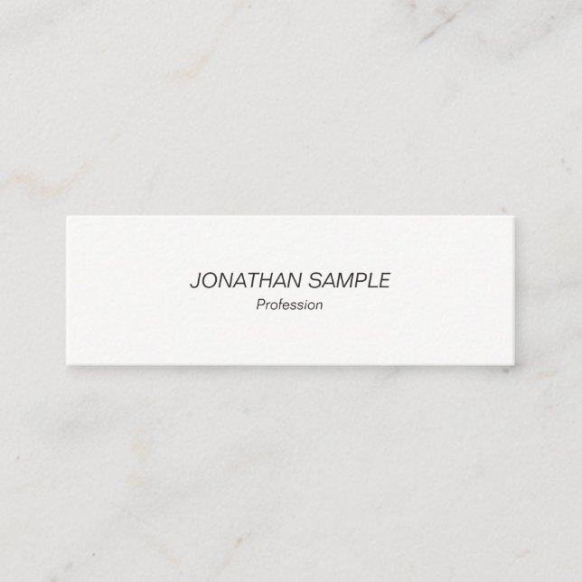 Professional Modern Minimalist Simple Design Mini Business Card (Front)
