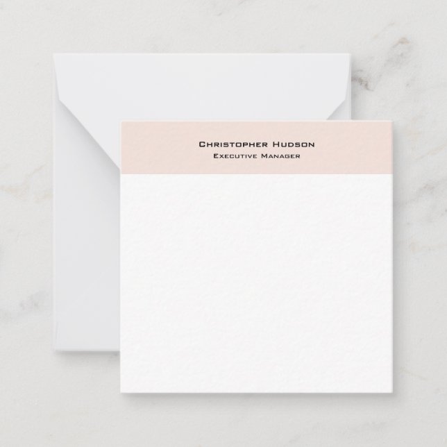 Professional Modern Minimalist Simple Plain Card (Front)