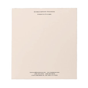 Professional Modern Minimalist Simple Plain Linen Notepad