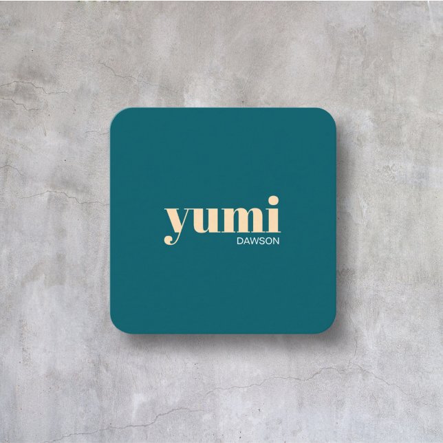 Professional Modern Minimalist Simple Pop  Square Business Card (Creator Uploaded)