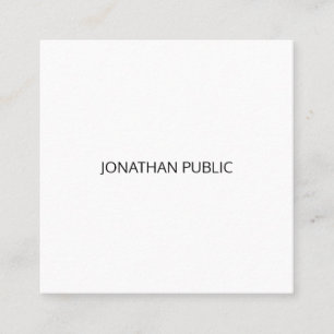 Professional Modern Minimalist Template Elegant Square Business Card