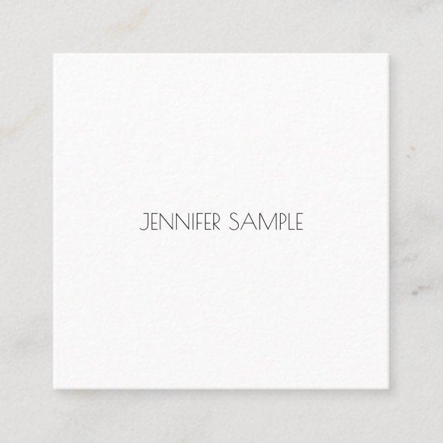Professional Modern Minimalistic Design Template Square Business Card (Front)