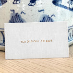 Professional Modern Minimalistic , Elegant Gray Business Card<br><div class="desc">Chic and clean with simple name front. This is a digital image of light gray linen fabric.</div>