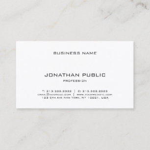 Professional Modern Minimalistic Elegant Simple Business Card
