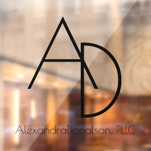 Professional Modern Minimalistic Monogram Window