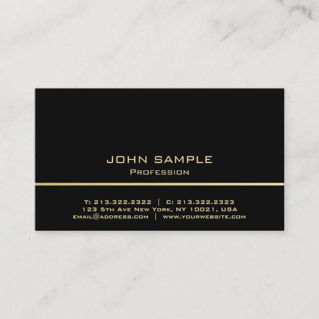 Professional Modern Minimalistic Simple Design Business Card (Front)