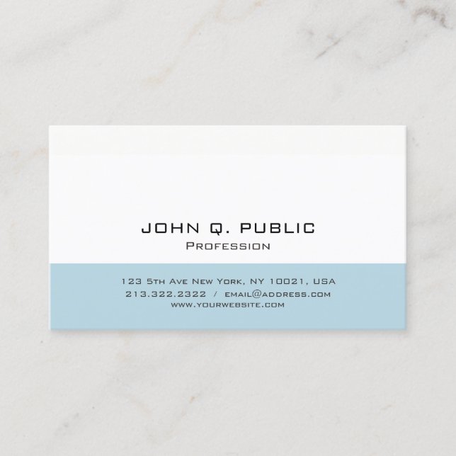 Professional Modern Minimalistic Simple Design Business Card (Front)