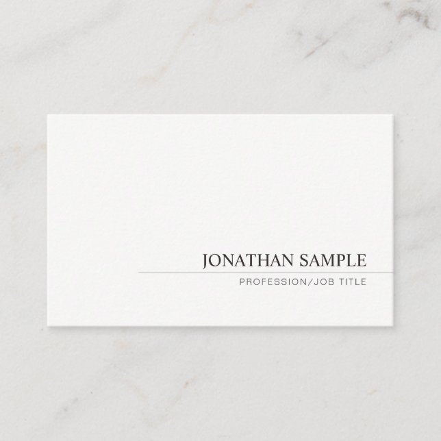 Professional Modern Minimalistic Simple Template Business Card (Front)