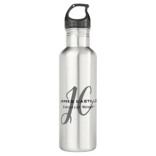 Professional Modern Monogram Calligraphy Script 710 Ml Water Bottle