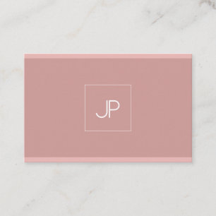 Professional Modern Monogram Elegant Simple Plain Business Card