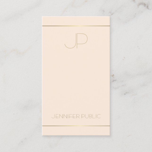 Professional Modern Monogram Elegant Template Business Card (Front)