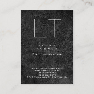 Professional Modern Monogram Grey Pattern Business Card