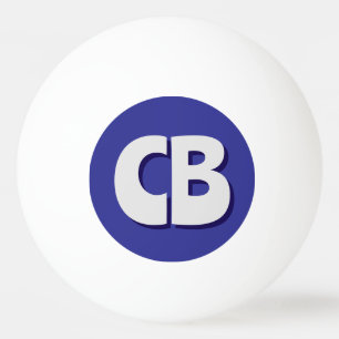 Professional Modern Monogram Minimalist Initials Ping Pong Ball