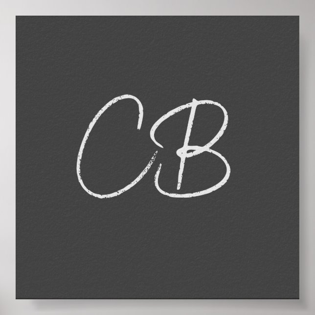 Professional Modern Monogram Minimalist Initials Poster (Front)