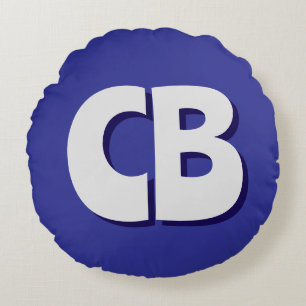 Professional Modern Monogram Minimalist Initials Round Cushion