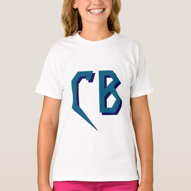 Professional Modern Monogram Minimalist Initials T-Shirt (Front)