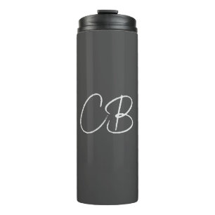 Professional Modern Monogram Minimalist Initials Thermal Tumbler